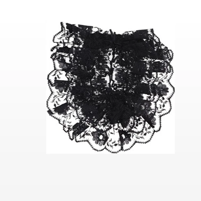 ZAHD Spitzen-Schlauchschal Mit Perlen - Eleganter Halskragen Aus Netzspitze