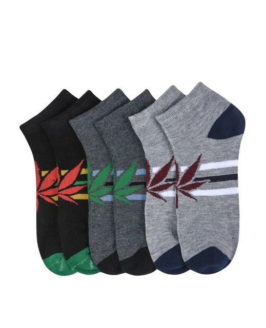 6Pack Unisex Sock Dress Funny Fashion Marijuana Leaf Casual Ankle Weed Sock 1013