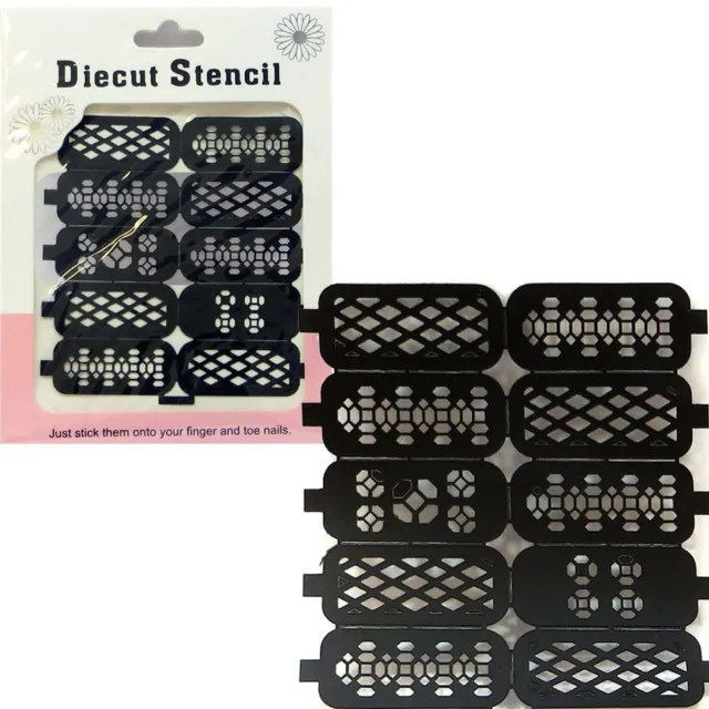 Stencil Geometry nail art stickers adesivo decorazione unghie unghia manicure