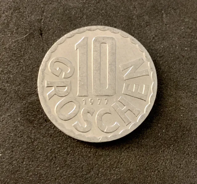 1977 Austria 10 Groschen Coin