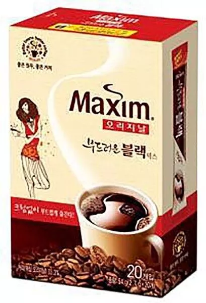 Café instantané coréen Maxim Original Soft Black Mix 100 bâtonnets