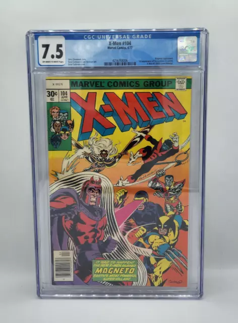 X-Men #104 Marvel Comics 1977 1St Appearance Starjammers & Corsair Cgc 7.5