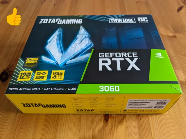 ZOTAC GeForce RTX 3060 Twin Edge OC 12GB GDDR6 Grafikkarte|OVP|Gewährleistung|KI