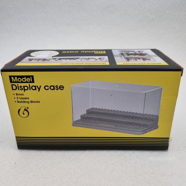 ACRYLIC DISPLAY CASE 3 Tier Display Box Building Blocks Mini figure ...