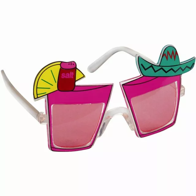 Cocktail Tropical Sunglasses Fancy Dress Party Funny Joke Mens Womens Gift
