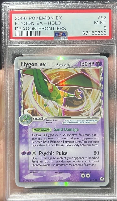 2006 Pokemon EX Dragon Frontiers Flygon EX Holo #92 PSA 9 Mint