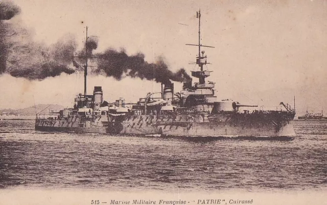 CPA 76 Marine Militaire Française Le " PATRIE" construit au HAVRE 1902 -1928