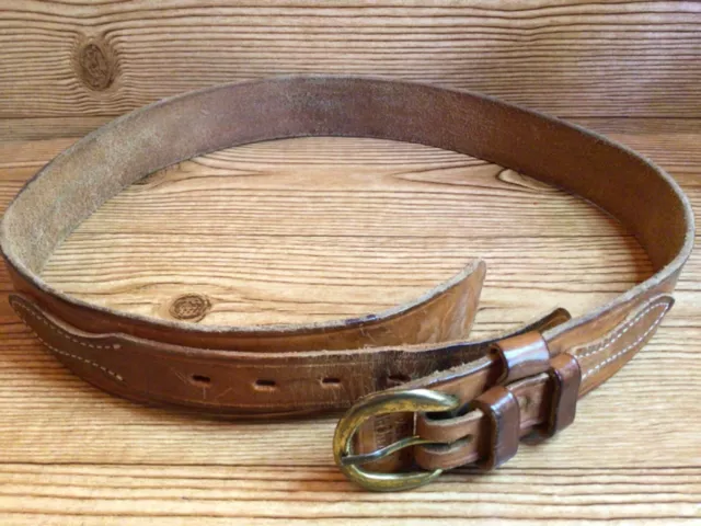 Vintage Bianchi 36 #Ranger Brown Leather Belt Western