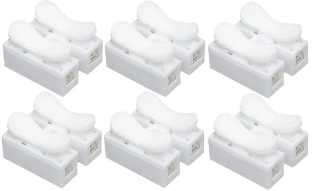 6 Connecteurs Dominos Blancs Rapides Câbles Électriques sans Tournevis Soudure