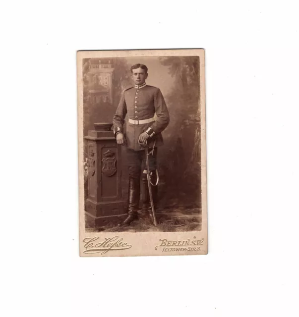 CDV Foto Soldat - Berlin 1880er