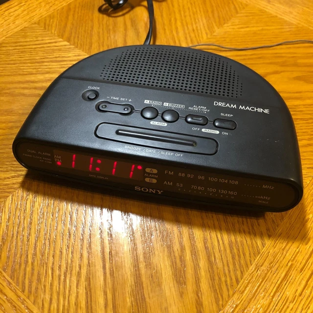 SONY ICFC390 DREAM Machine Bedside Alarm FM/AM Clock Radio Black VTG