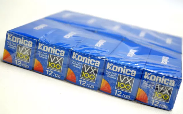 Konica VX 100 120 out of date film- 10 pack New old stock