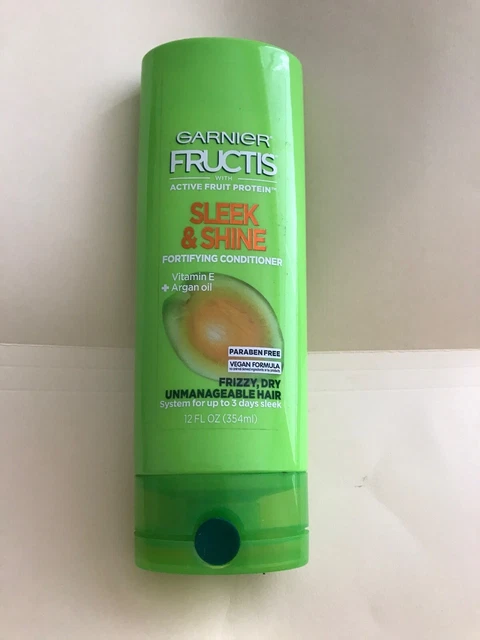 Garnier Fructis Sleek & Shine Argan Oil, Vitamin E Conditioner 12 fl oz, NEW