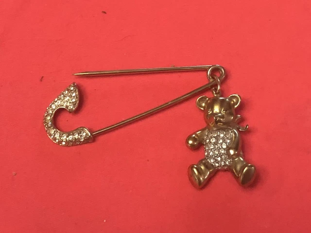 Broche Pendentif PIERRE LANG Insecte Doré Strass émail - Occasion