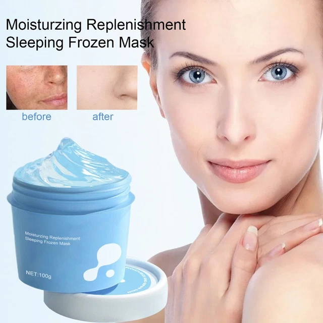 Máscara facial para dormir hidratante suavizante enfriador facial crema para dormir.