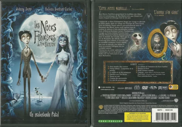 DVD - LES NOCES FUNEBRES Un film de TIM BURTON ( DESSIN ANIME ) / JOHNNY DEPP