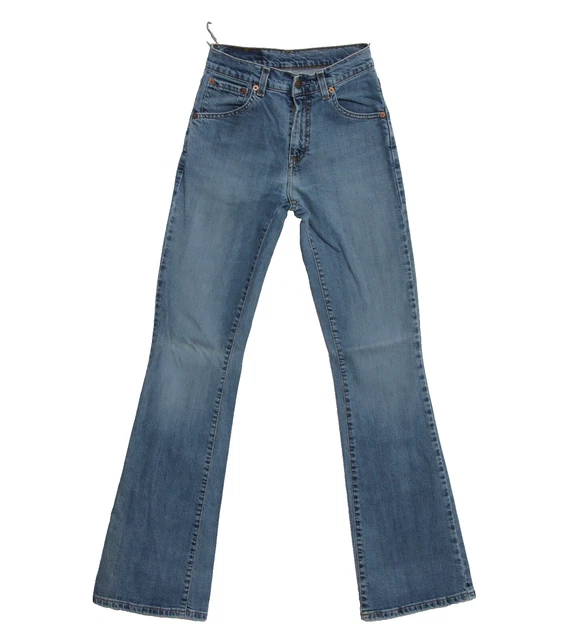 Jean Volcom Bandita Pattes D'éléphant Taille Basse - Taille W30 (40/42), Délavé Bleu, Neuf Sans étiquettes
