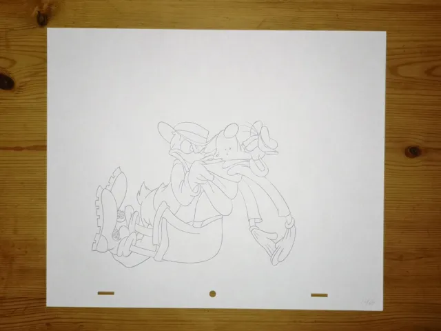 Donald Duck Goofy Original Production Animation Art Disney Cartoon Drawing Scene