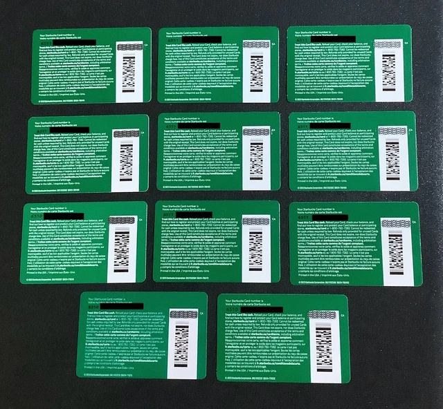 🇨🇦 CANADA 2024 Starbucks Gift Card ( 6310 & 6311 ) — Lot Of 11 Cards