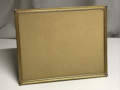 Vintage 8x10" Ornate Gold Tone Picture Frame Decorative Corners Heavy Duty Metal