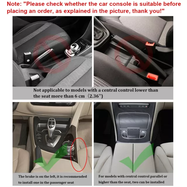 2Pcs PU Leather Car Seat Organizer Pocket Dual USB Charging Phone Cup Holder 3
