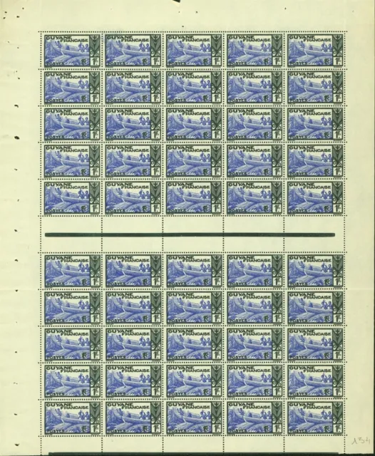 French Guiana 1939- MNH stamps. Yvert Nr.: 163. Sheet of 50... (EB) AR1-01170