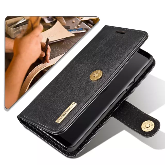 Luxury Magnet Leather Removable Wallet Stand Case Cover For Samsung S9/S8 Plus