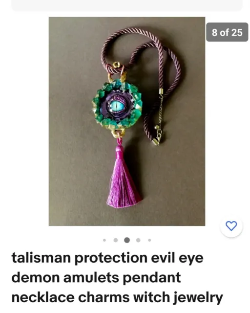 talisman protection evil eye demon amulets pendant necklace charms jewelry