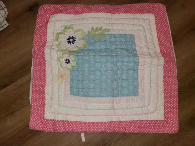Pottery Barn Kids "Embroidered Flowers" Euro Pillow Sham