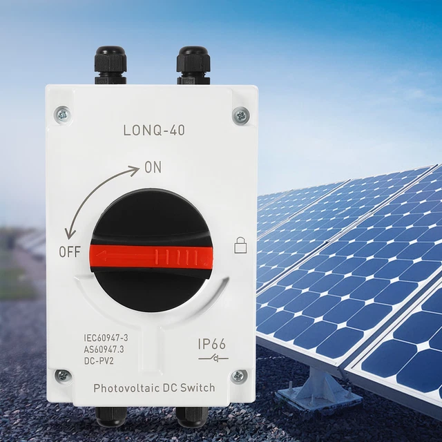 PV SOLAR DISCONNECT Switch IP66 Circuit Isolator For Solar Panels 32 mp