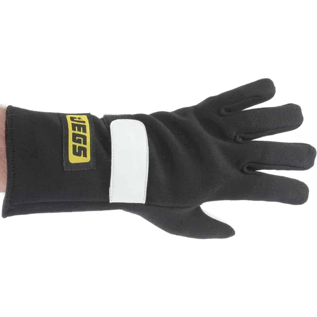 JEGS 6081 Racing Gloves SFI 3.3/1 Single Layer Nomex Medium Black