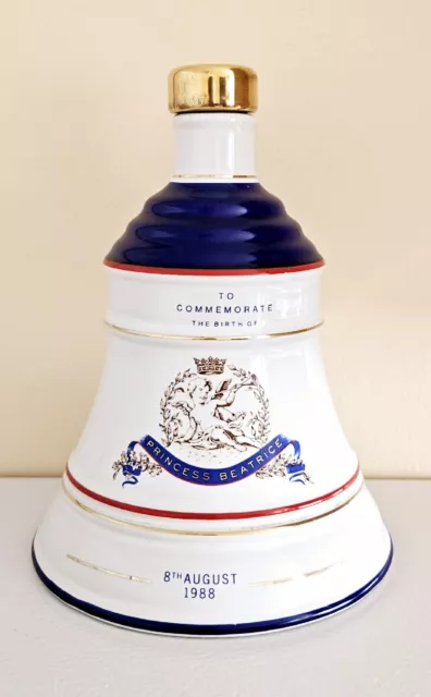 Vintage Wade Commemorative Birth Of Princess Beatrice 1988 Whisky Decanter Empty