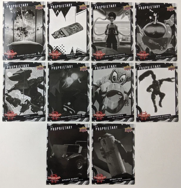 It's Proprietary PI Black & White Spider-Man Into the Spider-Verse COMPLETE Set