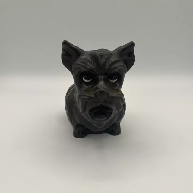 Vintage Black Scottie Terrier Plastic Coin Bank