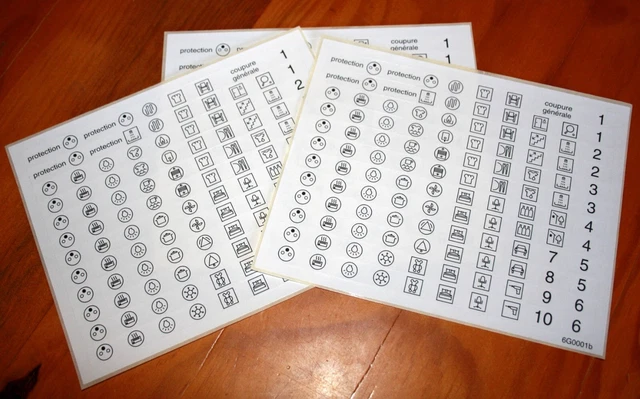 10 Feuilles D'Étiquettes Pour Tableau De Disjoncteurs, 7