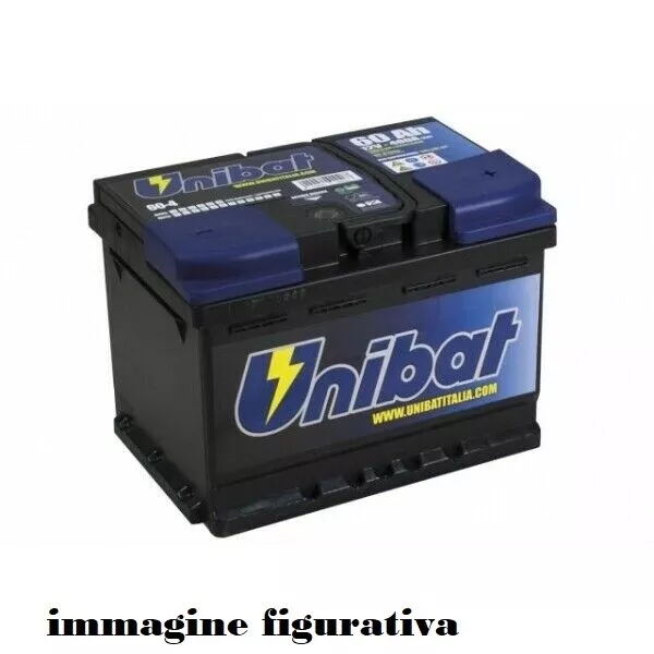 Batterie Unibat Voiture 60AH 12V pour Fiat Tempra D Croma 2.0 1.7 Td No Fiamm