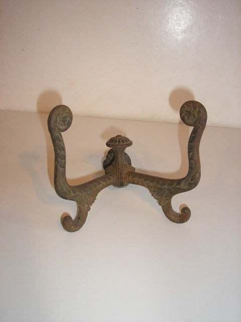 Antique Cast Iron Double Wall Coat/Hat Hook - Large