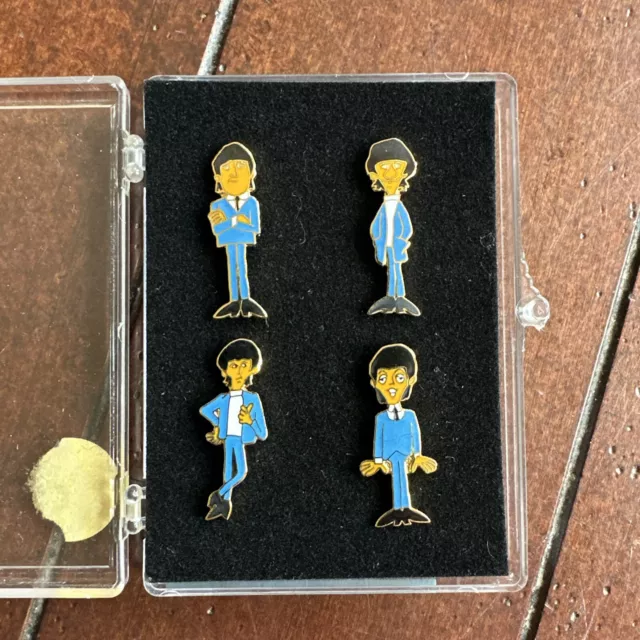 Beatles Collector Series Cloisonné Pin Set. In case with Card.