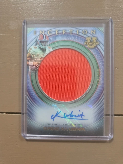 2023 Bowman University Inception Cade Klubnik Auto/Jumbo Patch 147/199 Clemson