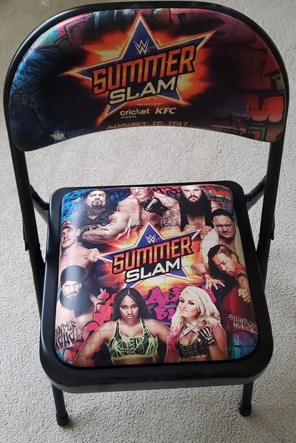WWE SummerSlam 2017 Ringside Chair Brooklyn NY Barclay's Center