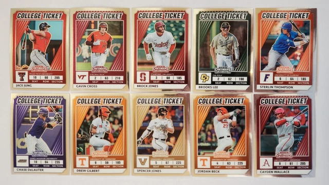 2022 Panini Elite Extra Edition - COLLEGE TICKETS OPTIC INSERTS #s 1-40 - U Pick