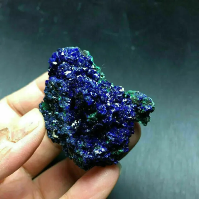 Neu Natürliche Azurit Malachit Geode Kristall Mineral Blau Kupfer Erz Home Decor