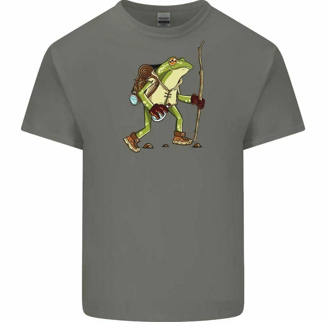 Trekking Hiking Rambling Frog Mens Funny T-Shirt Animals Ecology Hill Walking