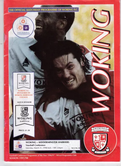 Woking Home Programmes 1993 To Date Choose From Drop Down Menu  7/3/2024