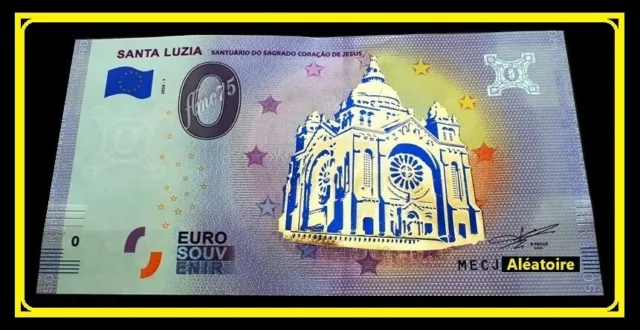 Billet 0 euro Souvenir - PORTUGAL MECJ - Santa Luzia Gold Or 2020 Sagrado Jesus