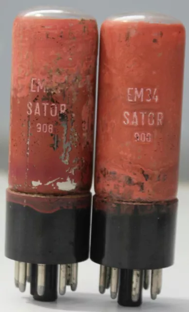 2 Pcs SATOR EM34 MAGIC EYE MAGIC EYE REVÊTEMENT ROUGE 2