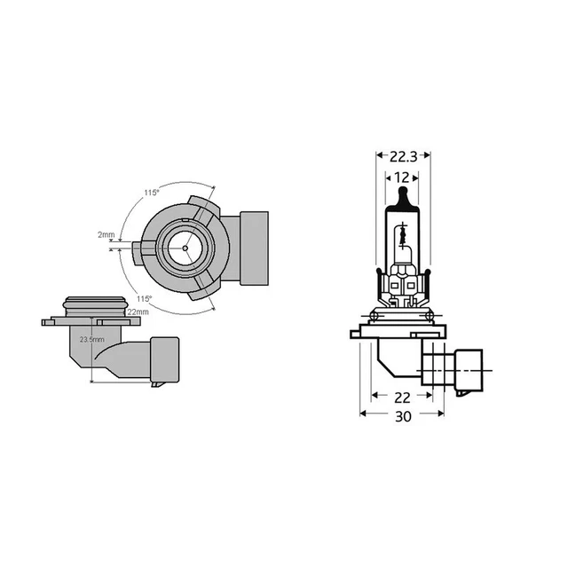 General Electric Lampada Ge Hb4 12v 51W P22D