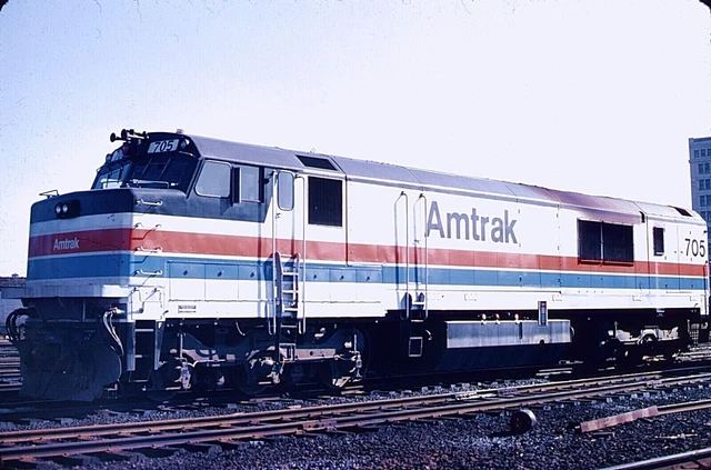 Original Kodachrome Slide Of Amtrak #705 May 1976