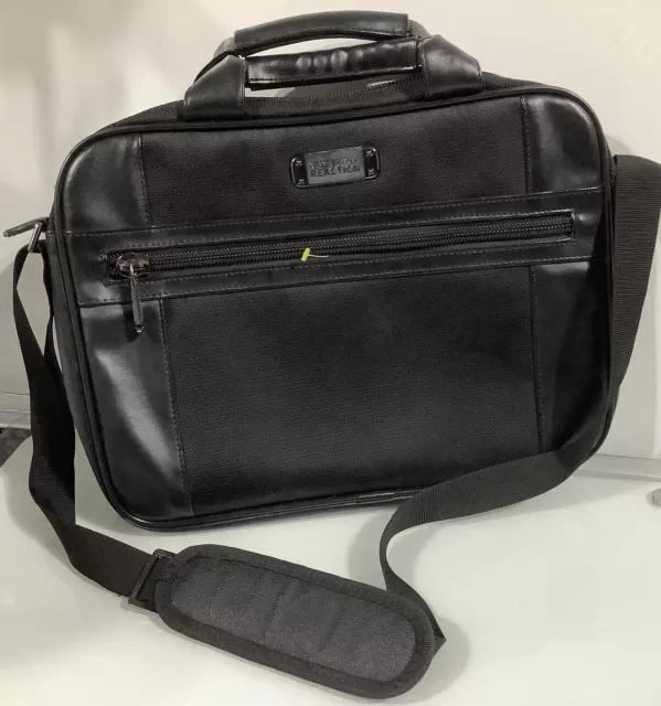 KENNETH COLE REACTION R Tech Black Messenger Style Laptop Bag W