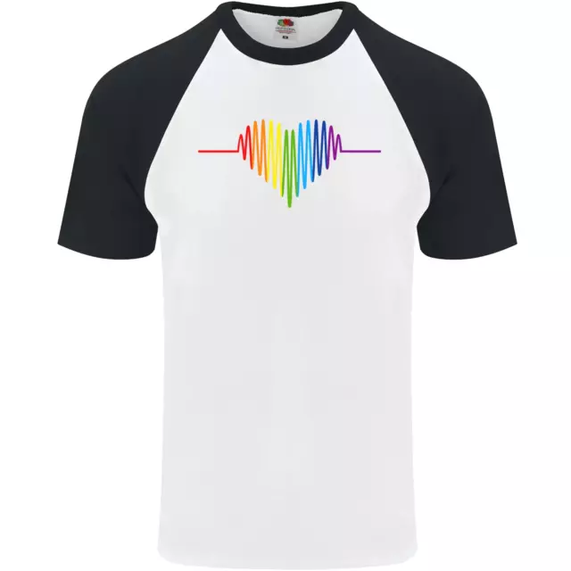 Lgbt Gay Pulse Coeur Gay Pride Conscience HOMMES S/S Baseball T-Shirt